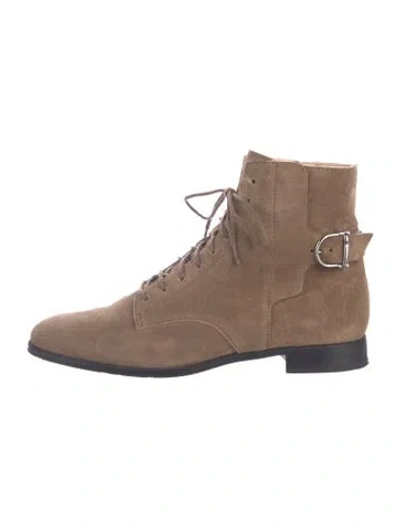 Pre-owned Tod's Suede Lace-up Boots In Neutrals