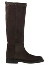 Tod's Suede Leather Boot In Brown