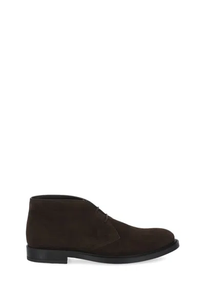 Tod's Suede Leather Lace-up In Brown