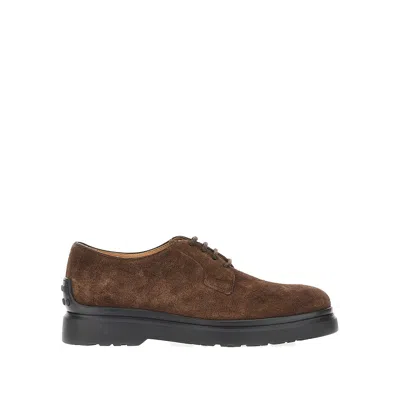 Tod's Tods Suede Leather Laced Shoes In Multi