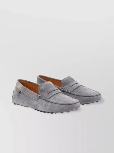 Tod's Suede Leather Loafers Almond Toe