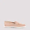 Tod's Suede Leather Loafers In Beige