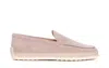 Tod's Suede Leather Loafers In Beige