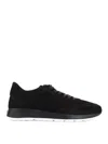 Tod's Suede Sneakers Low Profile Rubber Sole In Black