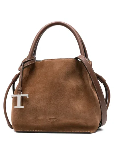 Tod's Suede Leather Tote Bag