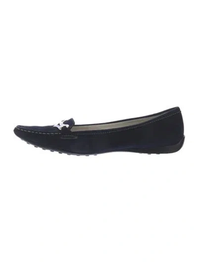 Pre-owned Tod's Suede Leather Trim Embellishment Loafers In Multi