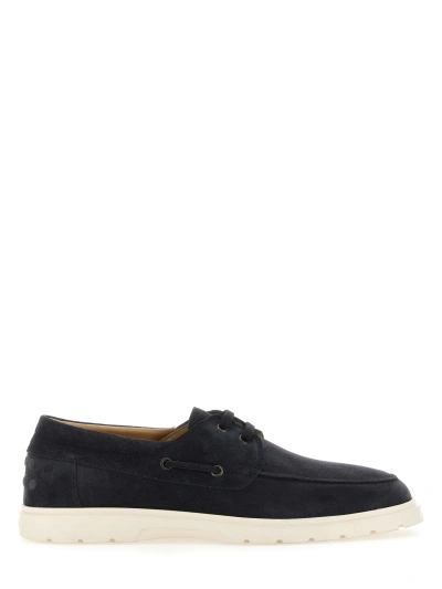 Tod's Suede Loafer In Blue