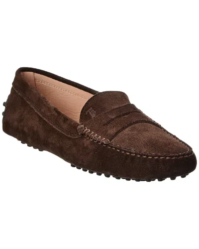 Tod's Tods Suede Loafer In Brown