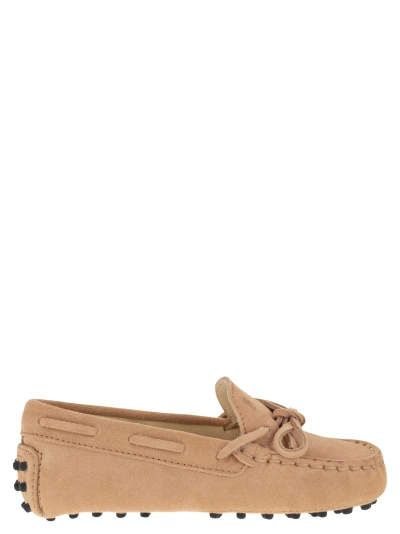 Tod's Kids' Suede Loafer In Salmon