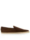 Tod's Suede Slip-on With Rafia Insert In 褐色