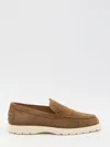 Tod's Suede Loafers In Beige