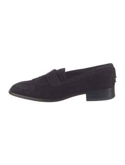 Pre-owned Tod's Suede Loafers In Black