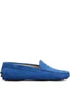 Tod's Woman Loafers Azure Size 7 Leather In Blau