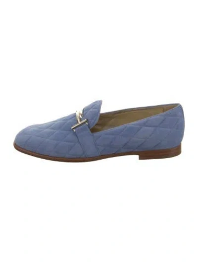 Pre-owned Tod's Suede Loafers In Blue