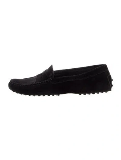 Pre-owned Tod's Suede Loafers In Blue