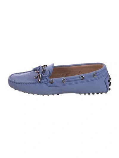 Pre-owned Tod's Suede Loafers In Blue
