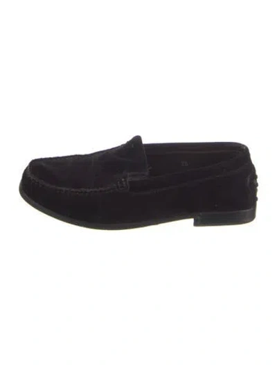 Pre-owned Tod's Suede Loafers In Blue