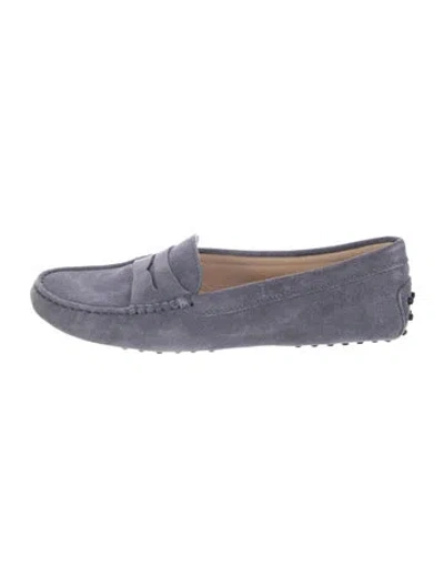 Pre-owned Tod's Suede Loafers In Blue