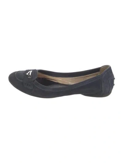 Pre-owned Tod's Suede Loafers In Blue