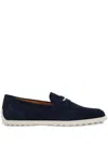 Tod's Suede Loafers In Blue