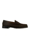 Tod's Suede Loafers In Brown