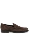 Tod's Suede Loafers In Brown