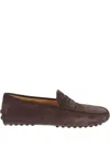 Tod's Suede Loafers In Brown