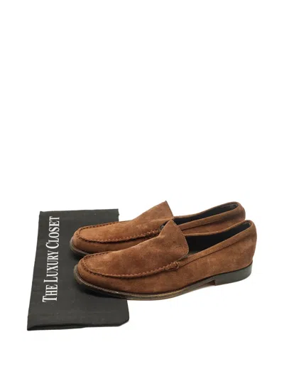 Pre-owned Tod's Suede Loafers In Brown