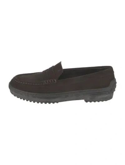 Pre-owned Tod's Suede Loafers In Brown