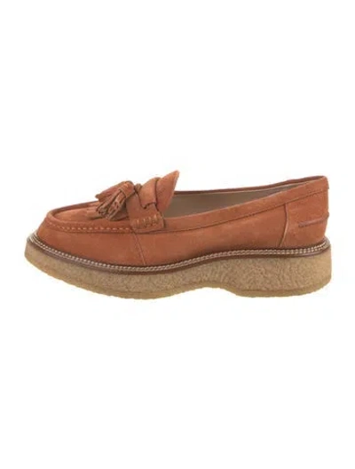 Pre-owned Tod's Suede Loafers In Brown