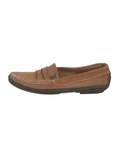 Pre-owned Tod's Suede Loafers In Brown
