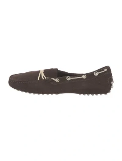 Pre-owned Tod's Suede Loafers In Brown