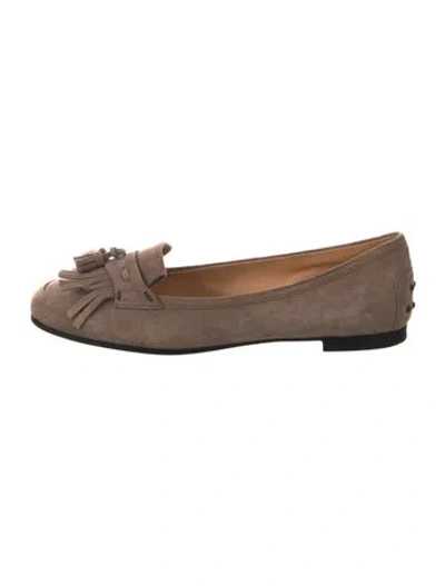 Pre-owned Tod's Suede Loafers In Brown