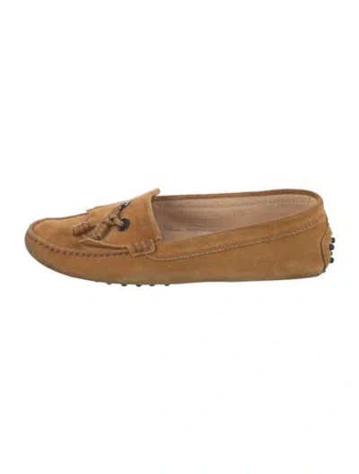 Pre-owned Tod's Suede Loafers In Brown