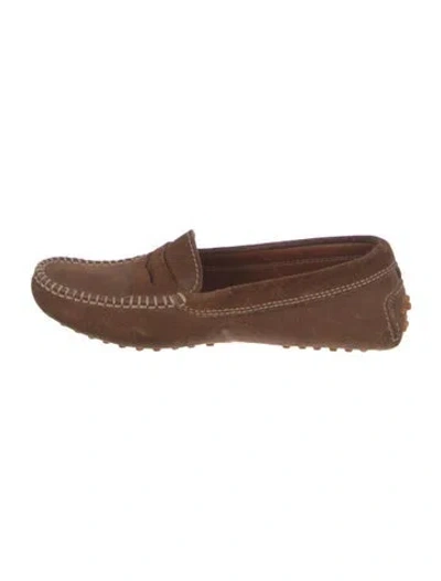 Pre-owned Tod's Suede Loafers In Brown