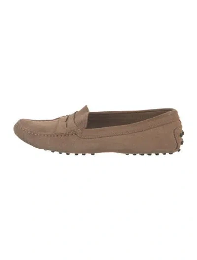 Pre-owned Tod's Suede Loafers In Brown
