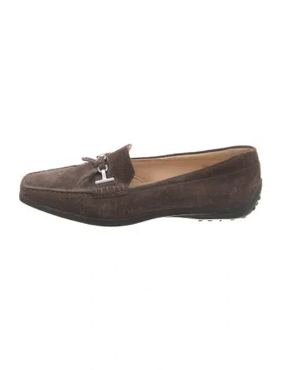 Pre-owned Tod's Suede Loafers In Brown