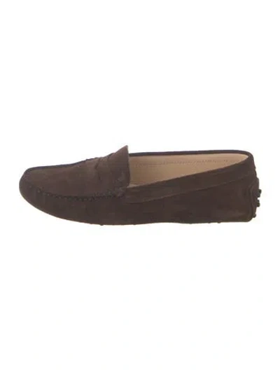 Pre-owned Tod's Suede Loafers In Brown