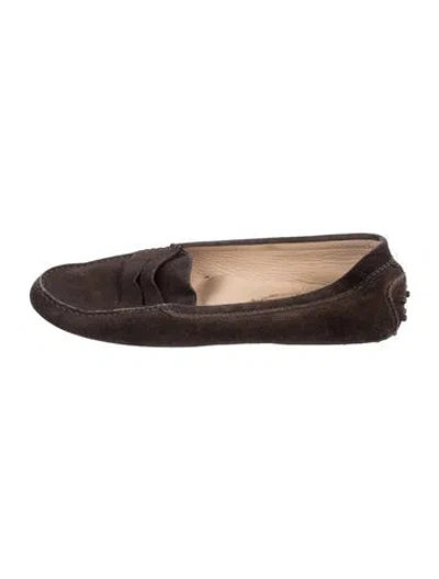 Pre-owned Tod's Suede Loafers In Brown