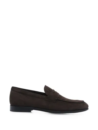 Tod's Suede Loafers In Brown