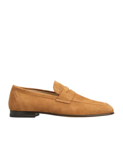 Tod's Suede Loafers In Animal Print