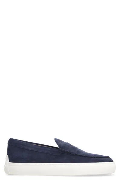 Tod's Suede Loafers In Galassia