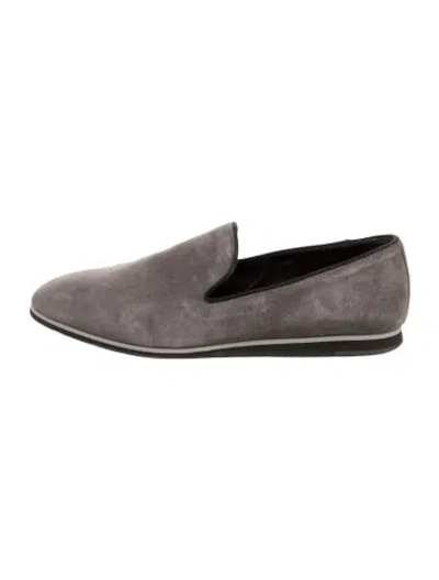 Pre-owned Tod's Suede Loafers In Gray
