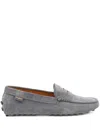 Tod's Suede Loafers In Grey