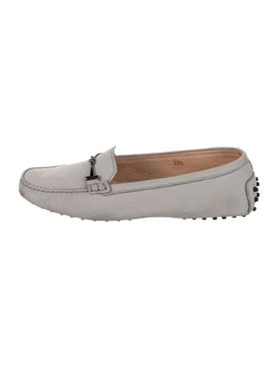 Pre-owned Tod's Suede Loafers In Grey