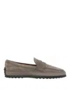 Tod's Loafers Featuring Braided Trim And Penny Strap In Grau