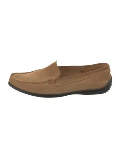 Pre-owned Tod's Suede Loafers In Neutral