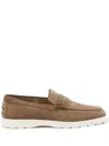 Tod's Suede Loafers In Neutrals