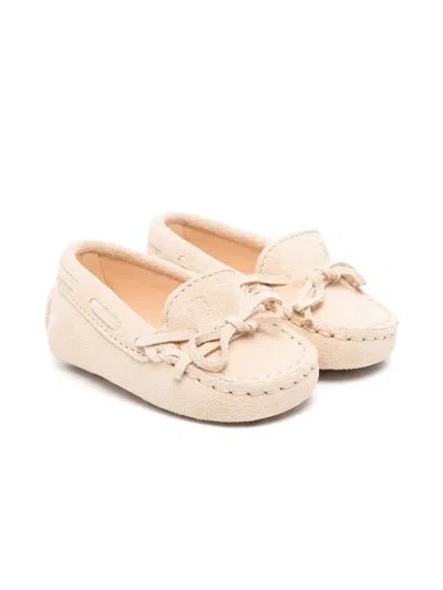 Tod's Kids' Suede Loafers In Neutrals