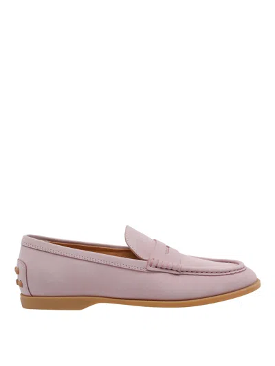Tod's Tods Gomma Leggero Nubuck Loafers In Pink
